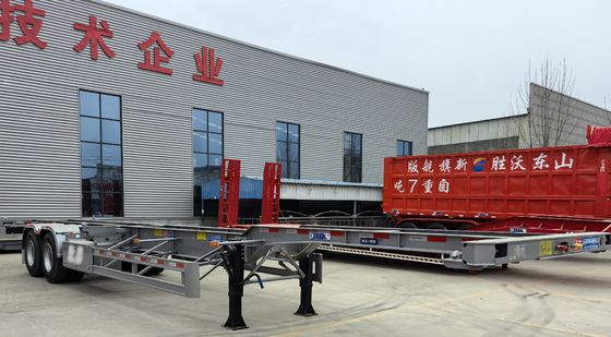 13 ton ascontainer skelet chassis half aanhangwagen met draai-sloten voor gemakkelijk laden