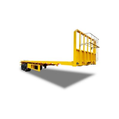50tons Container Carrier Flat Bed Semi-trailer met mechanische ophanging in Afrika
