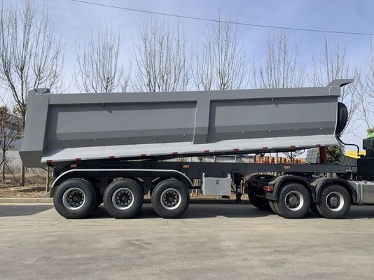40-80 ton achterdump-half-aanhanger met Q345B/T700 staal hoofdstraal en weinig onderhoud