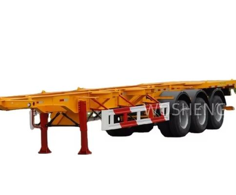 3 assen 20-40ft Container Transport Skeleton Halvrijwagen met dubbellijnremsysteem