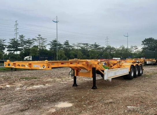 3 assen 20-40ft Container Transport Skeleton Halvrijwagen met dubbellijnremsysteem