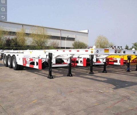Containergebruik en vervoer Skeleton-half-aanhangwagen met dubbellijnsremstelsel