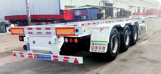 Containergebruik en vervoer Skeleton-half-aanhangwagen met dubbellijnsremstelsel
