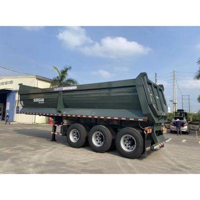 3/4/5-assige hydraulische kantelende kantelende achterste dump-aanhangwagen met dubbellijnremstelsel