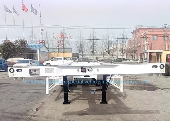 Containergebruik en vervoer Skeleton-half-aanhangwagen met dubbellijnsremstelsel
