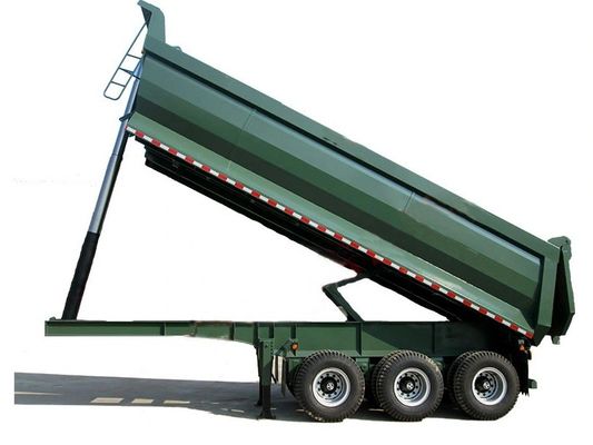 3/4/5-assige hydraulische kantelende kantelende achterste dump-aanhangwagen met dubbellijnremstelsel
