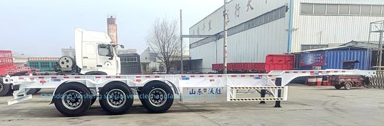 Containergebruik en vervoer Skeleton-half-aanhangwagen met dubbellijnsremstelsel
