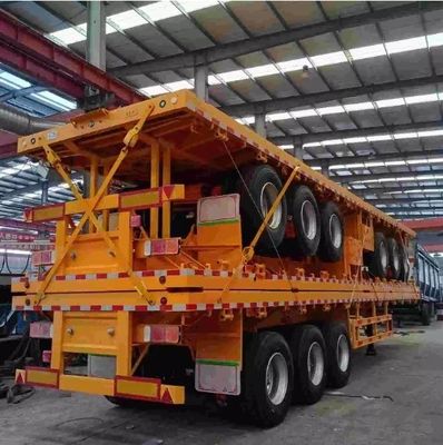 Flatbed Container Semi Trailer 40FT 45FT 48FT Rim 9.00-22.5 optionele 12400*2610*1550mm