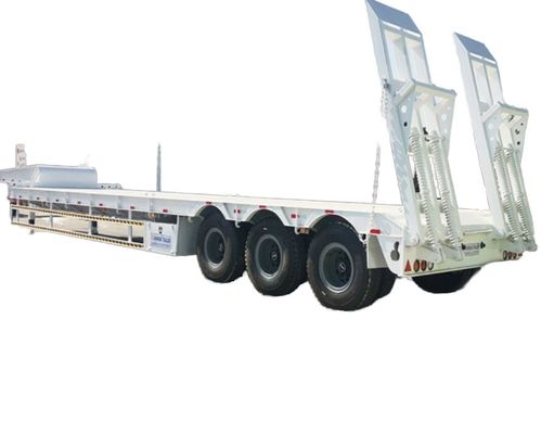 Transport zware uitrusting met 3 4 5 assen mechanische ophanging laag bed aanhangwagen