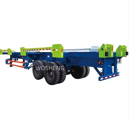 2 assen 20FT 40FT Wharf Combined Transport Skeleton Container Trailer