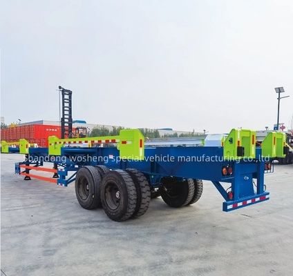 2 assen 20FT 40FT Wharf Combined Transport Skeleton Container Trailer