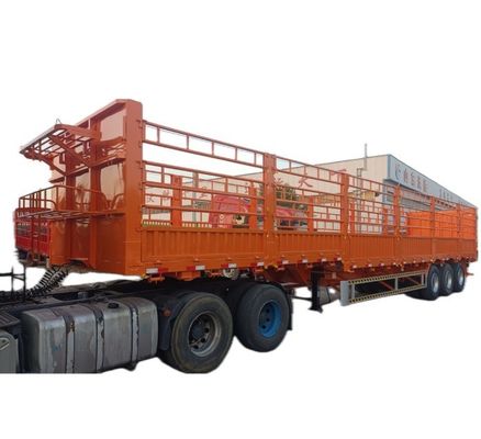 Maximale lading 42,5 ton Wosheng 3 Assen Zijdekant Open Hout hek Truck Cargo Semi-trailer
