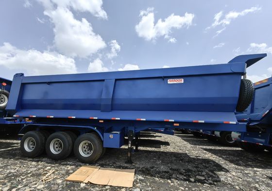60T capaciteit vierkantvormige achterste dumptrailer voor het transport van zandsteen