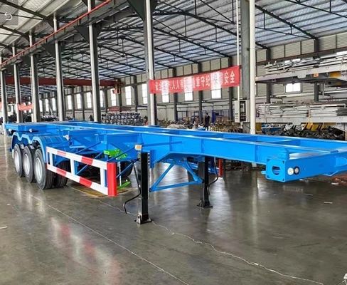 Goedkope 12400x2500x1550mm Mechanische ophanging Container Chassis Semi-trailer