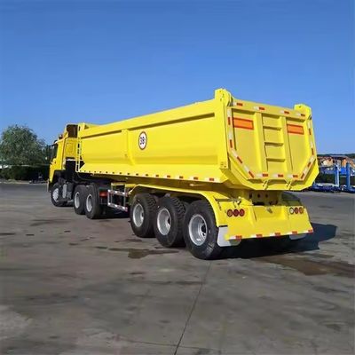 30-100 Tons Tipping Dump Truck Semi-trailer Hydraulische 3/4/5/6 Assen Achterste Dump Trailer