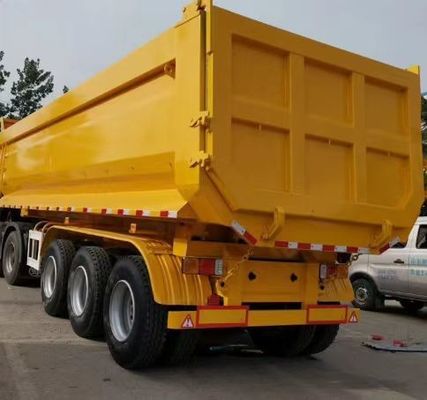 30-100 Tons Tipping Dump Truck Semi-trailer Hydraulische 3/4/5/6 Assen Achterste Dump Trailer