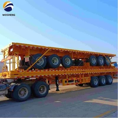 Mechanische ophanging 40ft drieassige platte halfrijtuig voor containers of machines