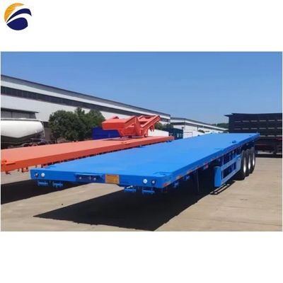 3 assen 20T-80T houten of container platbed half-trailer met 2&quot; of 3,5&quot; king pin