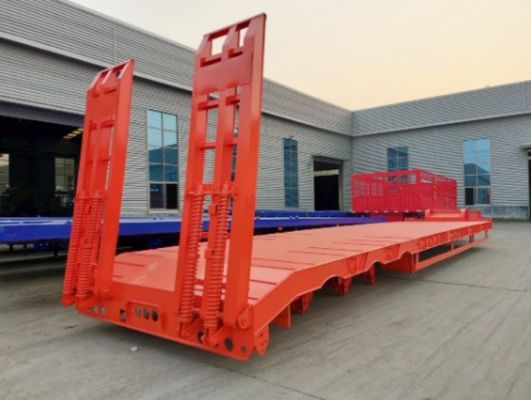 Goed lage platbed half-trailer uitbreidbaar laag bed trailer voertuig meester half-trailer