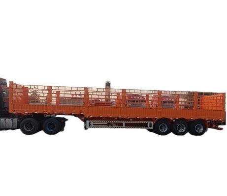 Duurzame 3 assen FUWA zijdekant Open vee Groenten hek Truck Cargo Semi-trailer