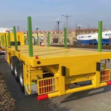 Afneembare zijkolom Semi-trailer 3/4/5 As Ideaal voor het vervoer van houtcontainers