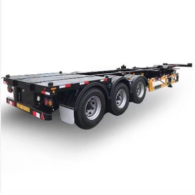Wosheng 3 axle skeleton half-trailer maximaal laadvermogen 50 ton voor containervervoer