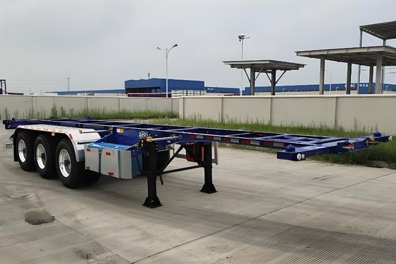 Wosheng 3 axle skeleton half-trailer maximaal laadvermogen 50 ton voor containervervoer