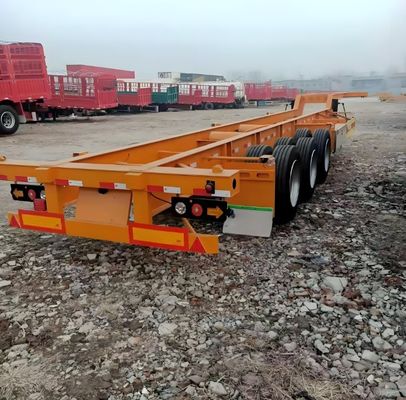 Wosheng 3 axle skeleton half-trailer maximaal laadvermogen 50 ton voor containervervoer