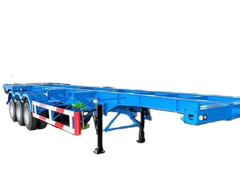 Aanpasbare 50 ton nuttige lading staal skelet half-trailer voor containervervoer