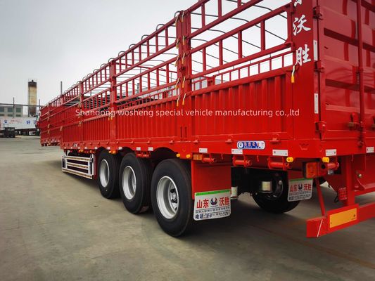 20-100 ton 3/4 Assen Zaan Staal Staak Halve aanhangwagen voor vee en groenten lading