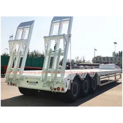 40-100 ton nuttige lading Mechanische ophanging 40ft laag bed half-aanhangwagen met 12R22.5 band