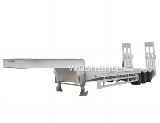 40-100 ton nuttige lading Mechanische ophanging 40ft laag bed half-aanhangwagen met 12R22.5 band