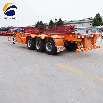 Mechanische en luchtophanging 50T nuttige lading skelet half-aanhangwagen voor containervervoer