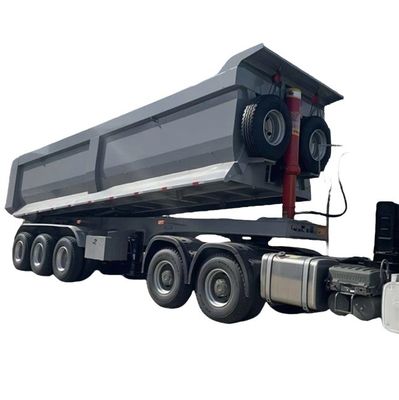 Heavy Duty Hydraulische cilinder 3as 45cbm 50cbm U-vormige achterste kantelbare dumptrailer voor vrachtwagen