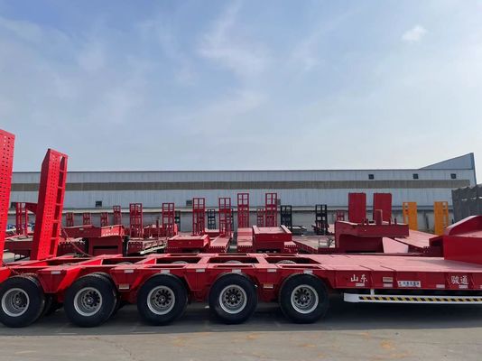 Low Bed Trailers Professionele Custom 3 axles Container Semi-trailer 16000x2500x1100mm