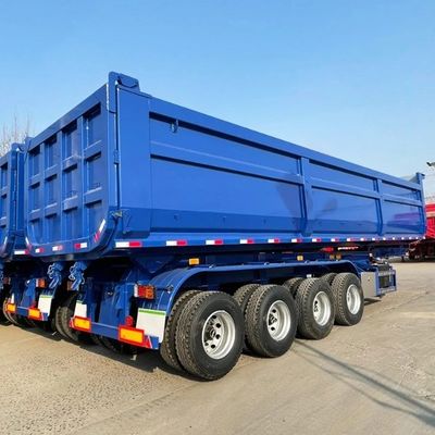 Truck Trailer 60 ton Hydraulische achterste dump Semi-trailer met 28 ton zwaar landingsgestel
