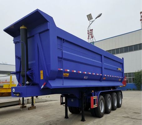 Truck Trailer 60 ton Hydraulische achterste dump Semi-trailer met 28 ton zwaar landingsgestel