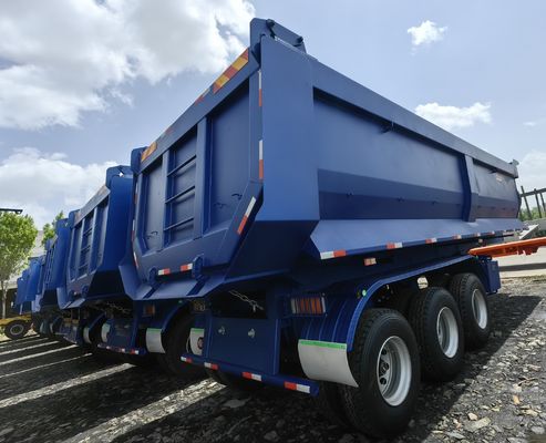 Verzoek van de klant 50ton achterdumptrailer U-vormige hydraulische dump-ophanger halftrailer