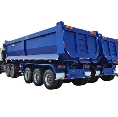 Verzoek van de klant 50ton achterdumptrailer U-vormige hydraulische dump-ophanger halftrailer