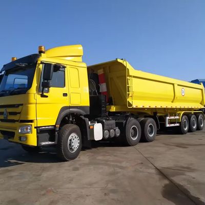 60-100 ton U-type end dump trailer vrachtwagen op verzoek van de klant 9800x2500x3500mm verkoop