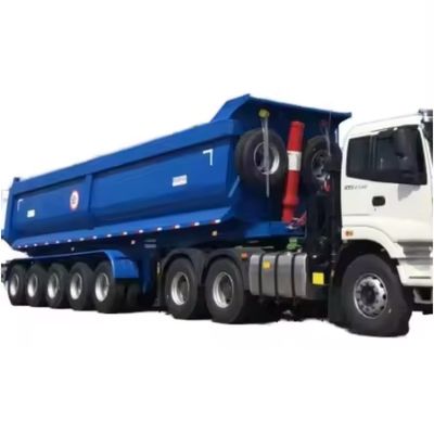 Op verzoek van de klant Tri-axel tipper aanhangwagen met aangepast ontwerp en 13/16 ton as