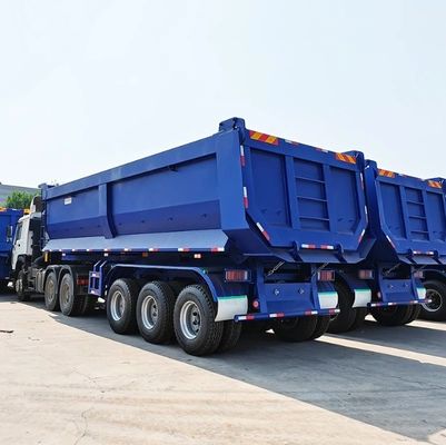 Op verzoek van de klant Tri-axel tipper aanhangwagen met aangepast ontwerp en 13/16 ton as