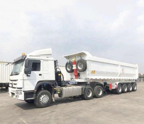 Op verzoek van de klant Tri-axel tipper aanhangwagen met aangepast ontwerp en 13/16 ton as