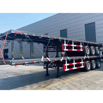 Verkoop 3/4 As 20T-80T Tare Gewicht Flatbed Container Semi-trailer voor binnen het budget