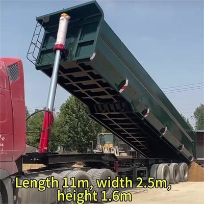 Achterste Dump Semi Trailer 3 Assen FUWA/Wosheng 40-60tons CBM Tipper Tipping Truck Trailers