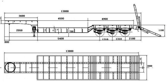 SAF/FUWA/BPW/WOSHENG 4 assen uitbreidbare half-aanhanger voor hout- en staaltransport