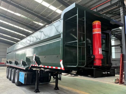 Achterste Dump Semi Trailer 3 Assen FUWA/Wosheng 40-60tons CBM Tipper Tipping Truck Trailers
