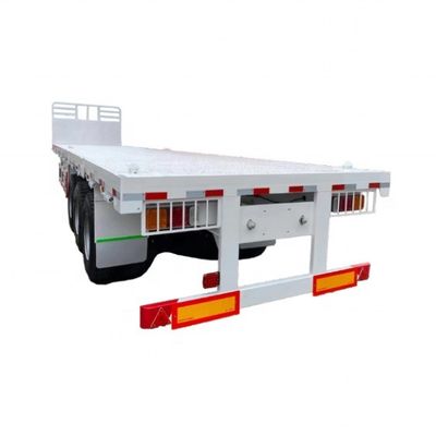 40ft Container Utility Semi-trailer Flatbed Trailer Dual Line Braking System 12R22.5 band