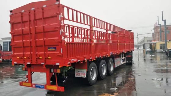 Tri-axel 40-100 ton aanhangwagen met open zijkant voor vee en groenten