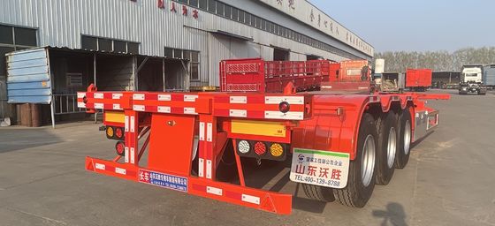 Direct 3 axel Container Skelet Chassis Semi-trailer met Q345B hoofdstraal
